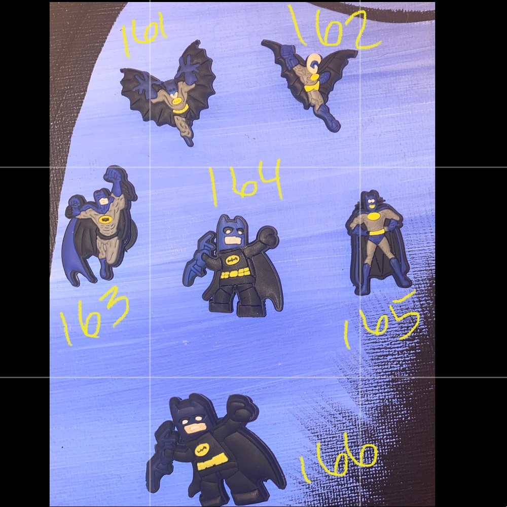 6 Batman croc charms